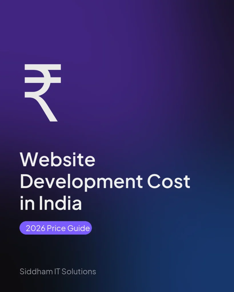 Website Development Cost in India (2026): Complete Price Guide — Siddham IT Solutions