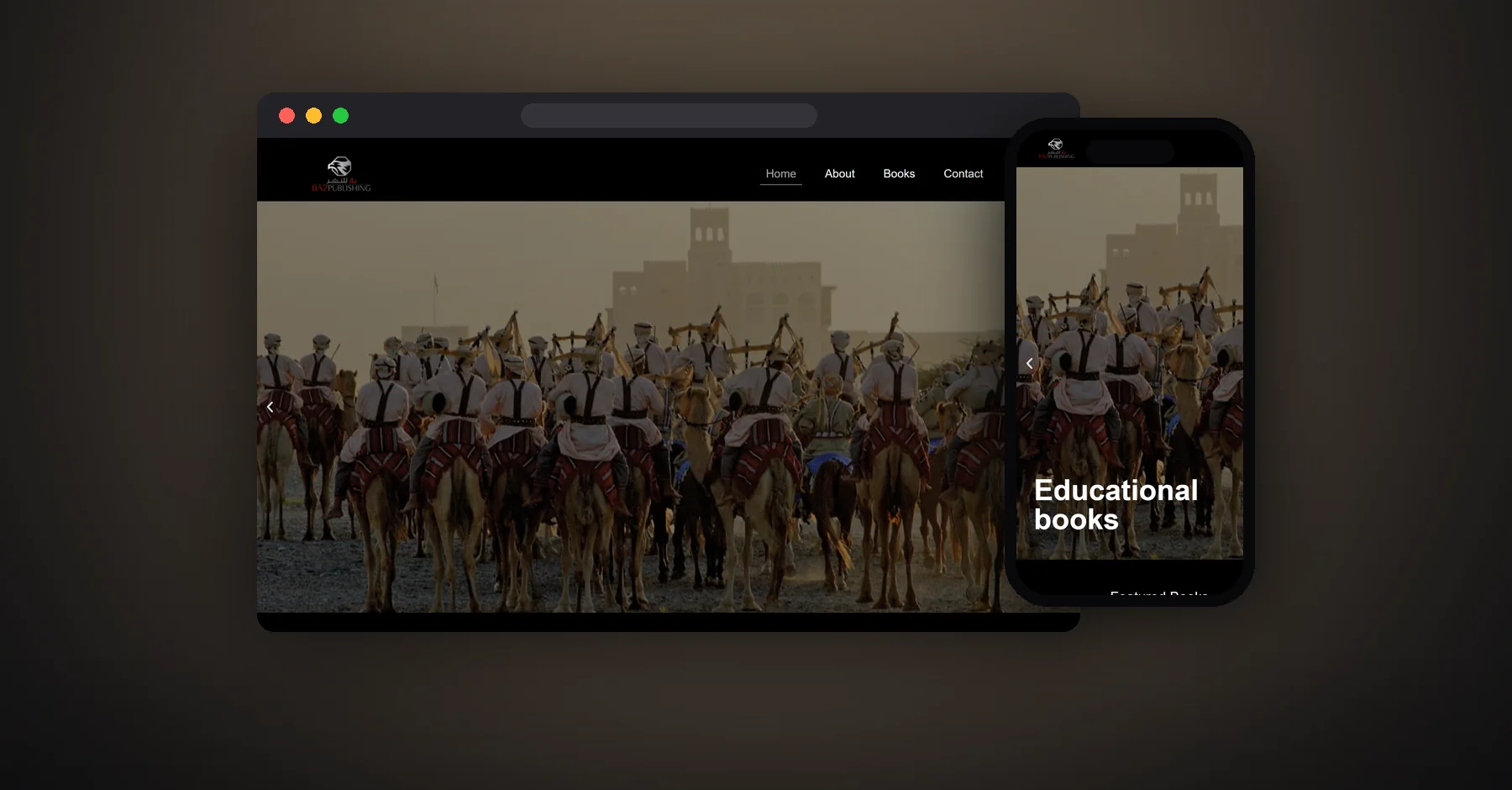 Baz Publishing website on desktop and mobile — designed and developed by Siddham IT Solutions