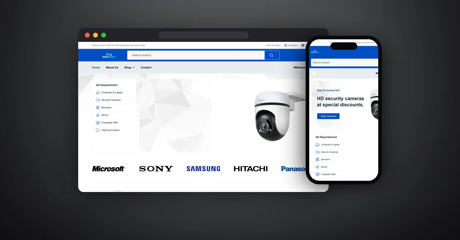 Virinfotech website on desktop and mobile — designed and developed by Siddham IT Solutions